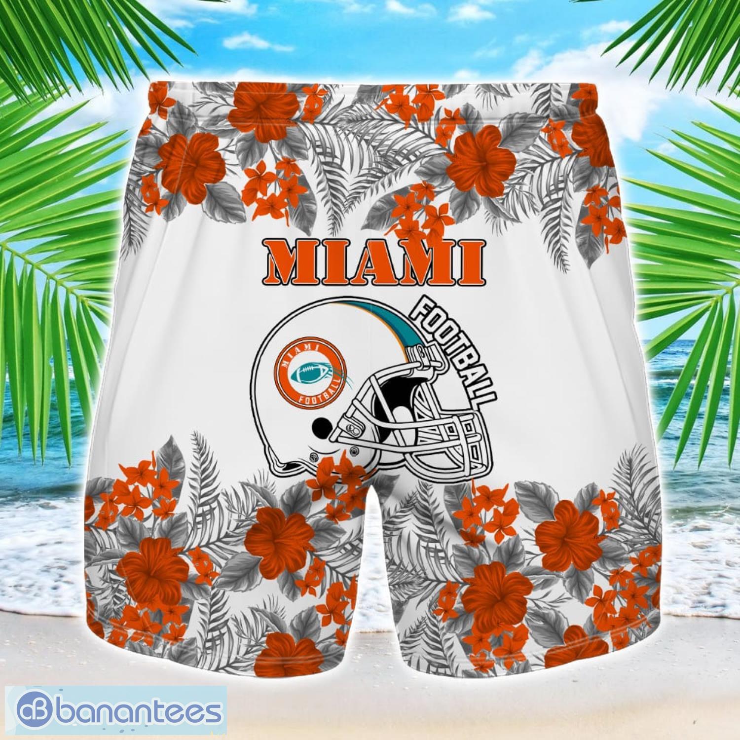 miami team hawaiian and shorts all printed beach set for fans custom name 1 image Miami Team Hawaiian And Shorts All Printed Beach Set For Fans Custom Name Product Photo 2
