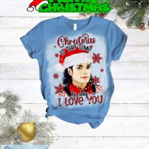 Michael Jackson Christmas Is The Time To Say I Love You Pajamas Set Men Women For Fans - Michael Jackson Christmas Is The Time To Say I Love You Pajamas Set-2