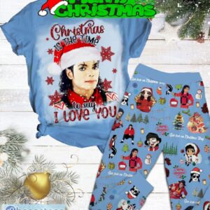 Michael Jackson Christmas Is The Time To Say I Love You Pajamas Set Men Women For Fans - Michael Jackson Christmas Is The Time To Say I Love You Pajamas Set-1
