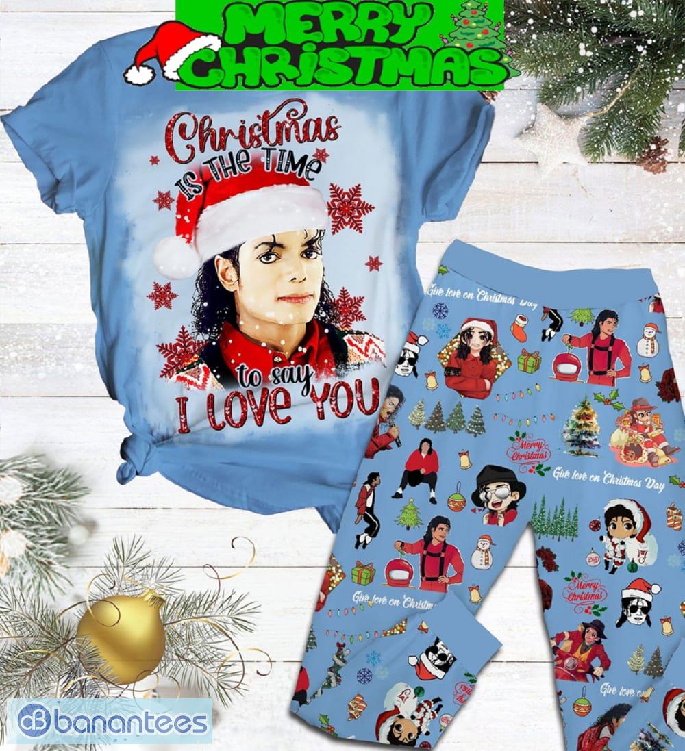 michael jackson christmas is the time to say i love you pajamas set men women for fans image Michael Jackson Christmas Is The Time To Say I Love You Pajamas Set Men Women For Fans - Michael Jackson Christmas Is The Time To Say I Love You Pajamas Set-1