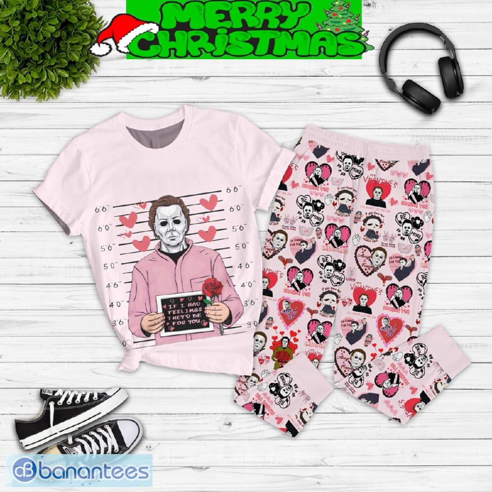 michael myers had feeling valentine fleece pajamas set full print christmas for women image Michael Myers Had Feeling Valentine Fleece Pajamas Set Full Print Christmas For Women - Michael Myers Had Feeling Valentine Fleece Pajamas Set-1
