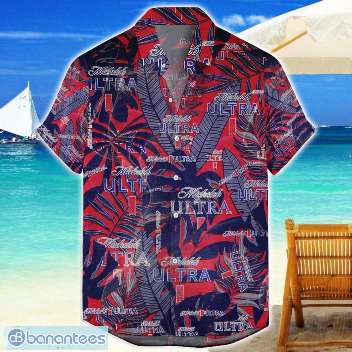 michelob ultra beer retro logo 3d hawaiian shirt gift for men and women image Michelob Ultra Beer Retro Logo 3D Hawaiian Shirt Gift For Men And Women Product Photo 1
