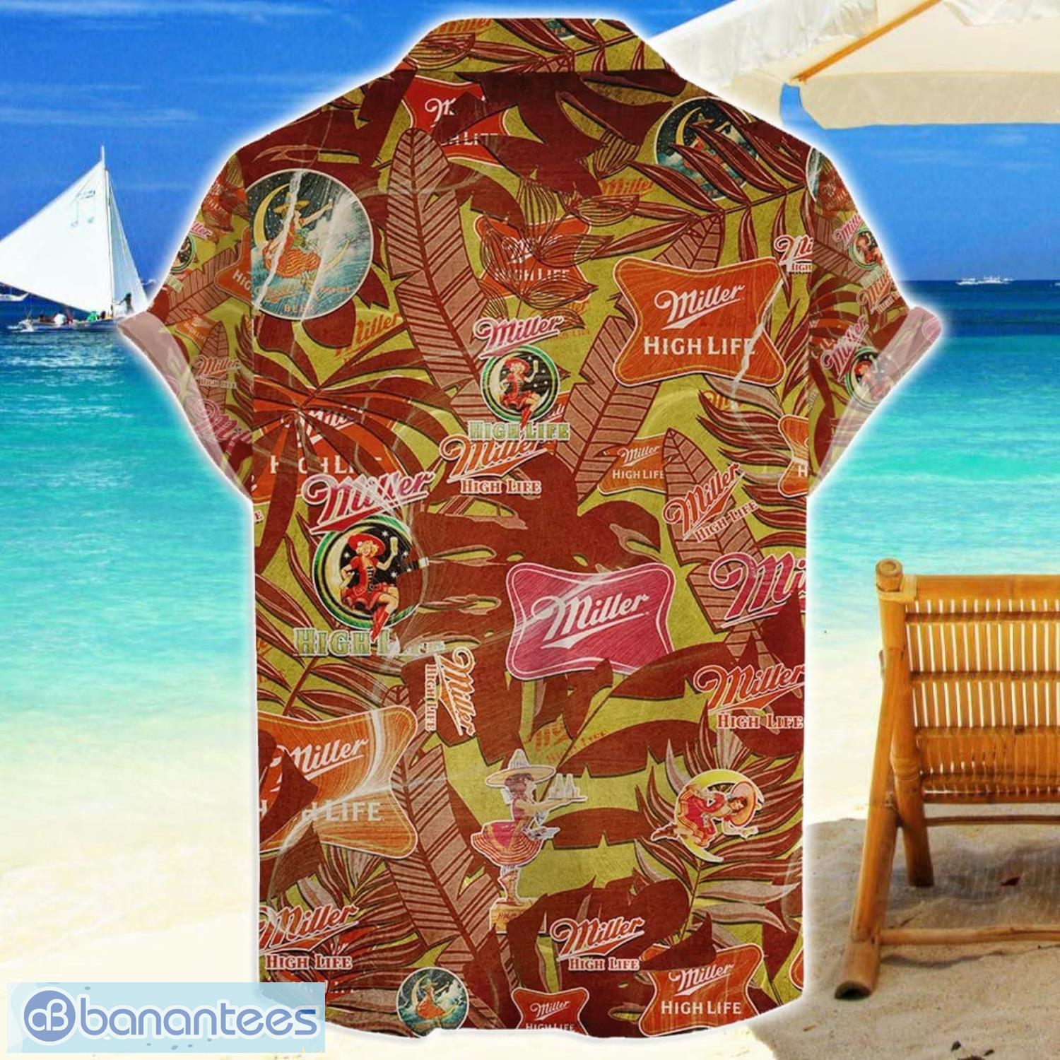 miller high life beer retro logo 3d hawaiian shirt gift for men and women 1 image Miller High Life Beer Retro Logo 3D Hawaiian Shirt Gift For Men And Women Product Photo 2