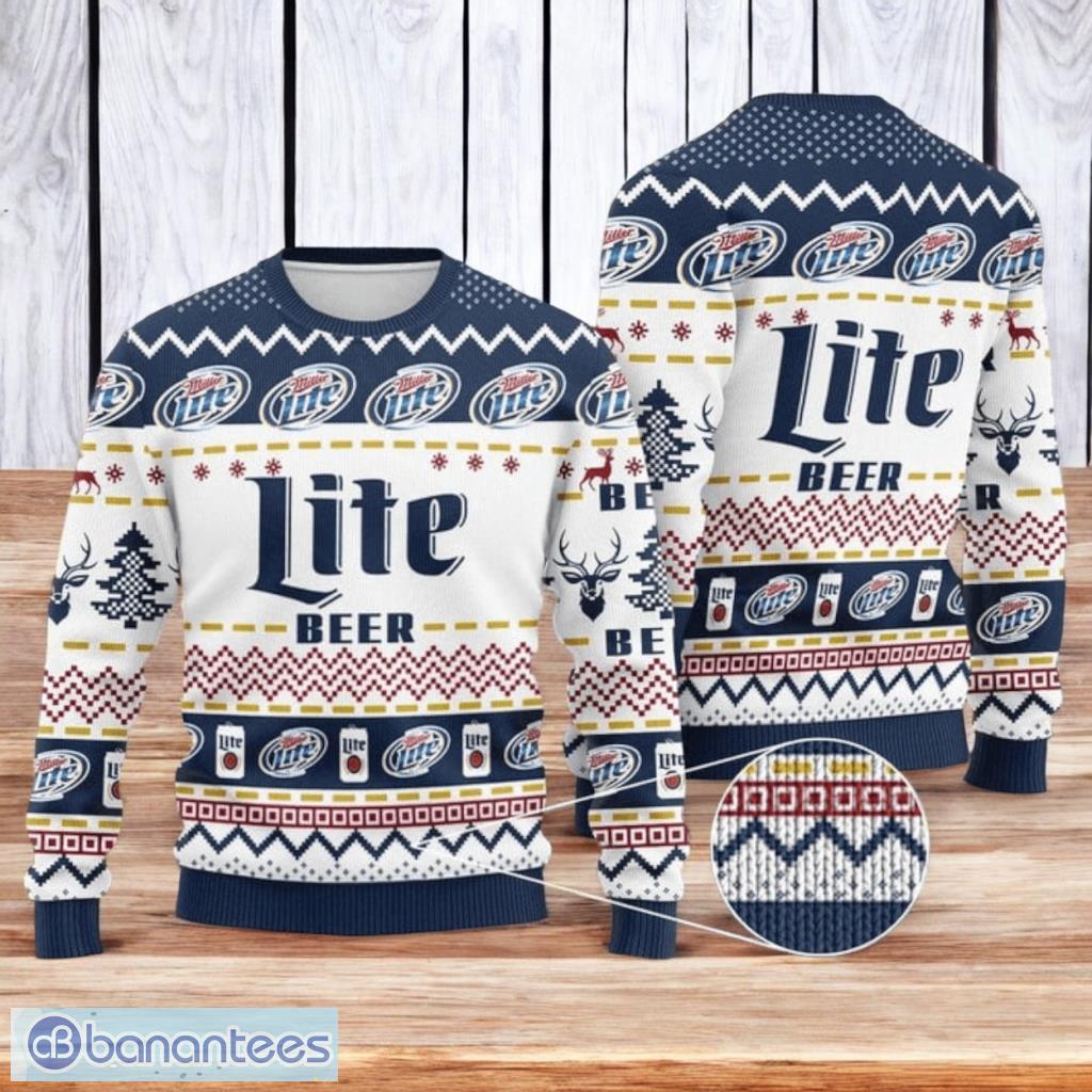 miller lite christmas ugly christmas ugly sweater 3d best gift chistmas image Miller Lite Christmas Ugly Christmas Ugly Sweater 3D Best Gift Chistmas Product Photo 1