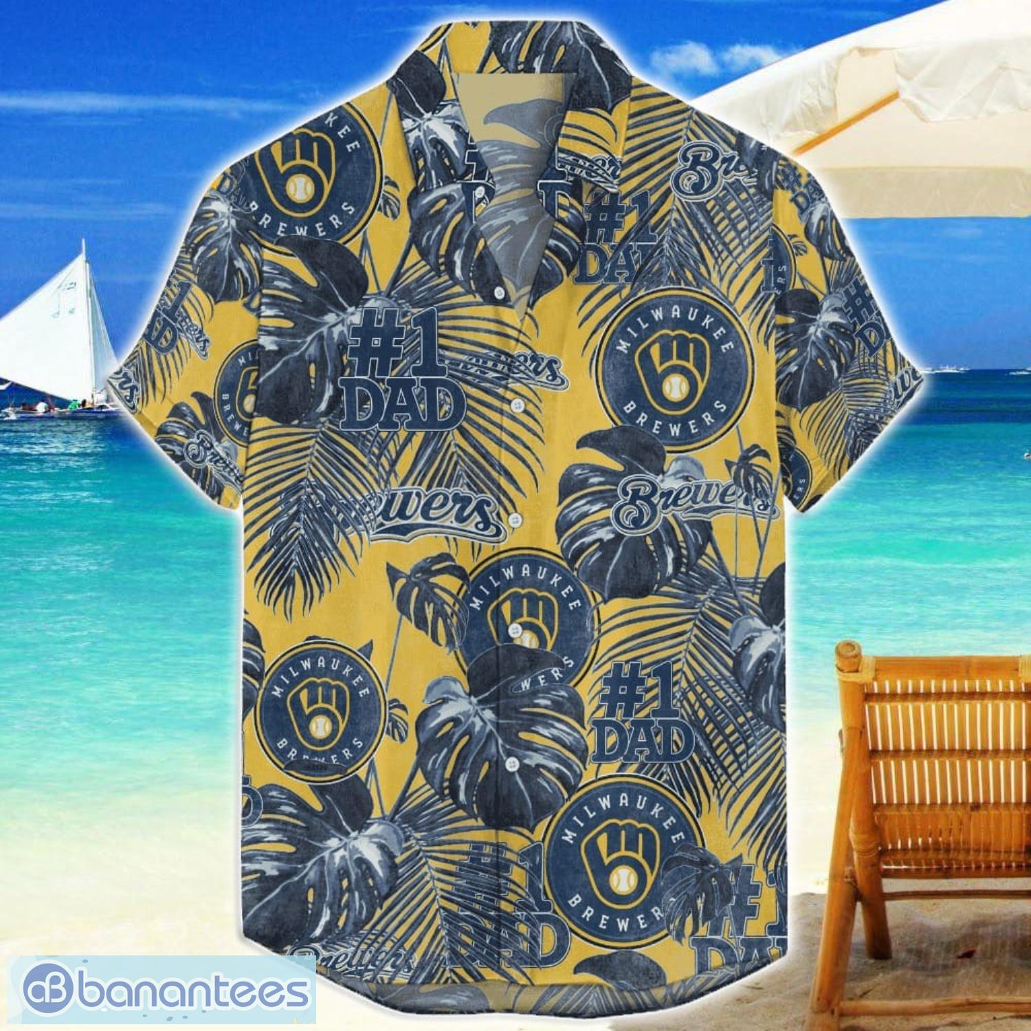 milwaukee brewers dad hawaiian fathers day gift for dad grandpa mlb sports beach shirt image Milwaukee Brewers Dad Hawaiian Father’s Day Gift For Dad Grandpa MLB Sports Beach Shirt Product Photo 1
