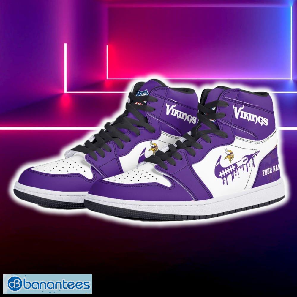 minnesota vikings air jordan hightop shoes new custom name for fans gift sneaker 1 image Minnesota Vikings Air Jordan Hightop Shoes New Custom Name For Fans Gift Sneaker - Minnesota Vikings Air Jordan Hightop Shoes Photo 5