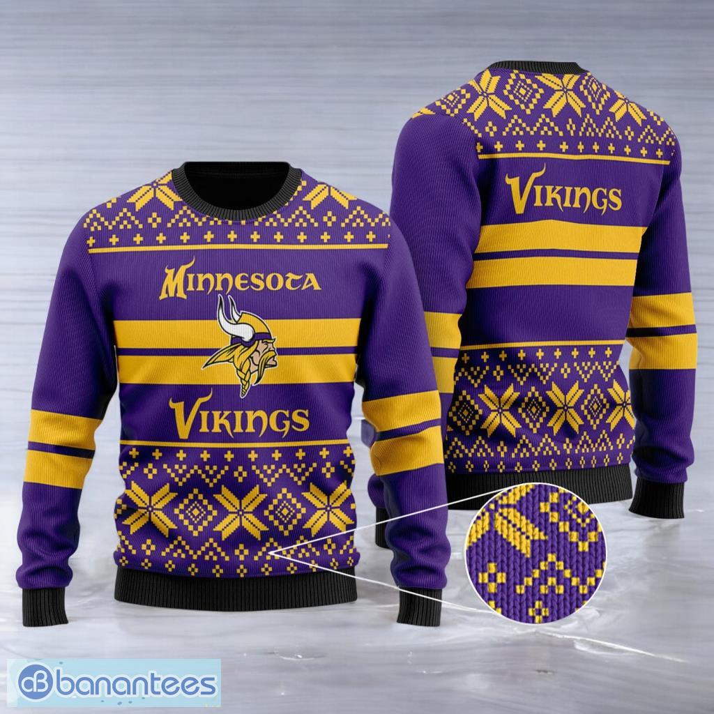 minnesota vikings nfl team wool ugly sweater christmas knitting best gift image Minnesota Vikings NFL Team Wool Ugly Sweater Christmas Knitting Best Gift Product Photo 1