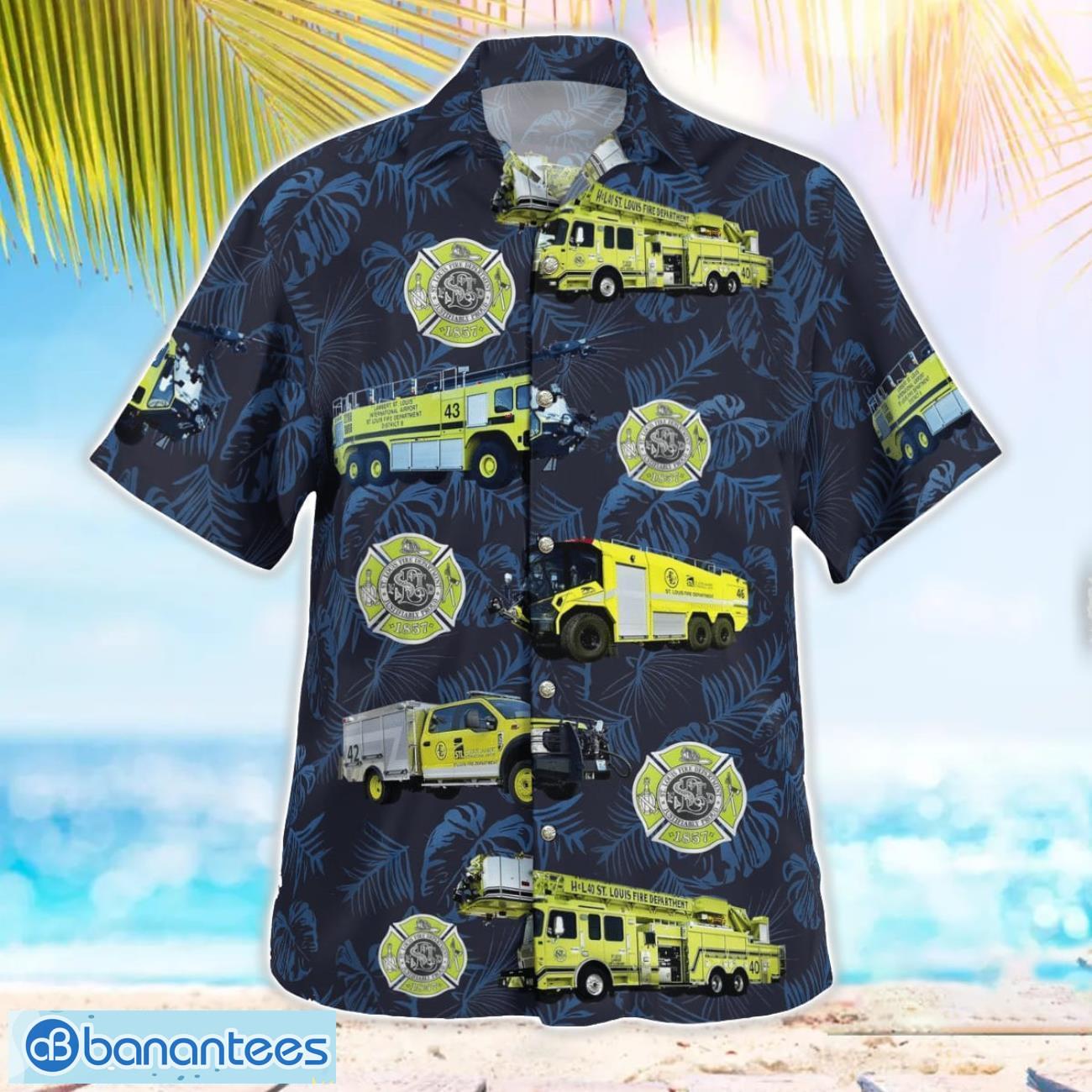 missouri st louis fire department arff aloha hawaiian shirt 2 image Missouri, St. Louis Fire Department ARFF Aloha Hawaiian Shirt Product Photo 3