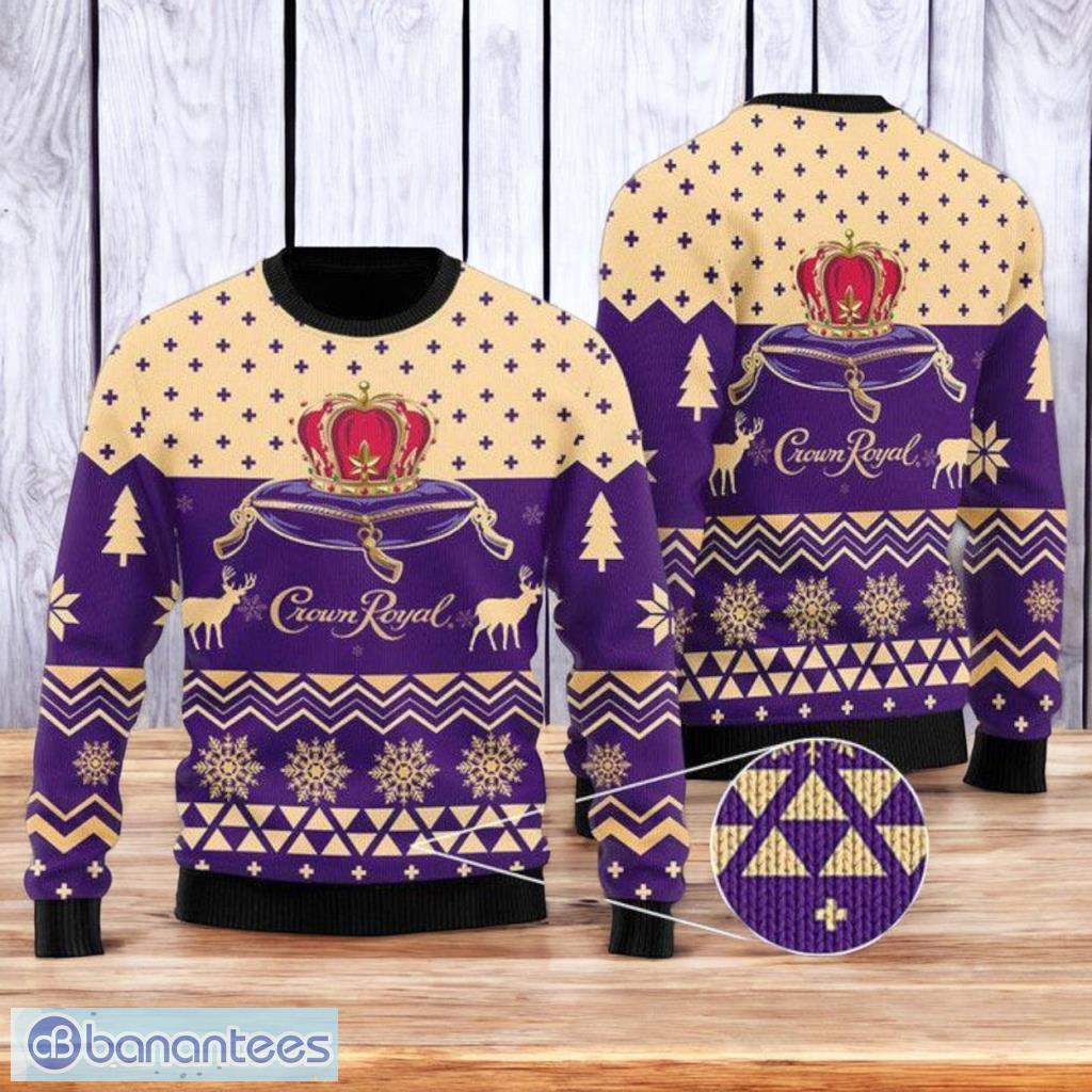 modern crown royal christmas ugly sweater 3d best gift chistmas image Modern Crown Royal Christmas Ugly Sweater 3D Best Gift Chistmas Product Photo 1