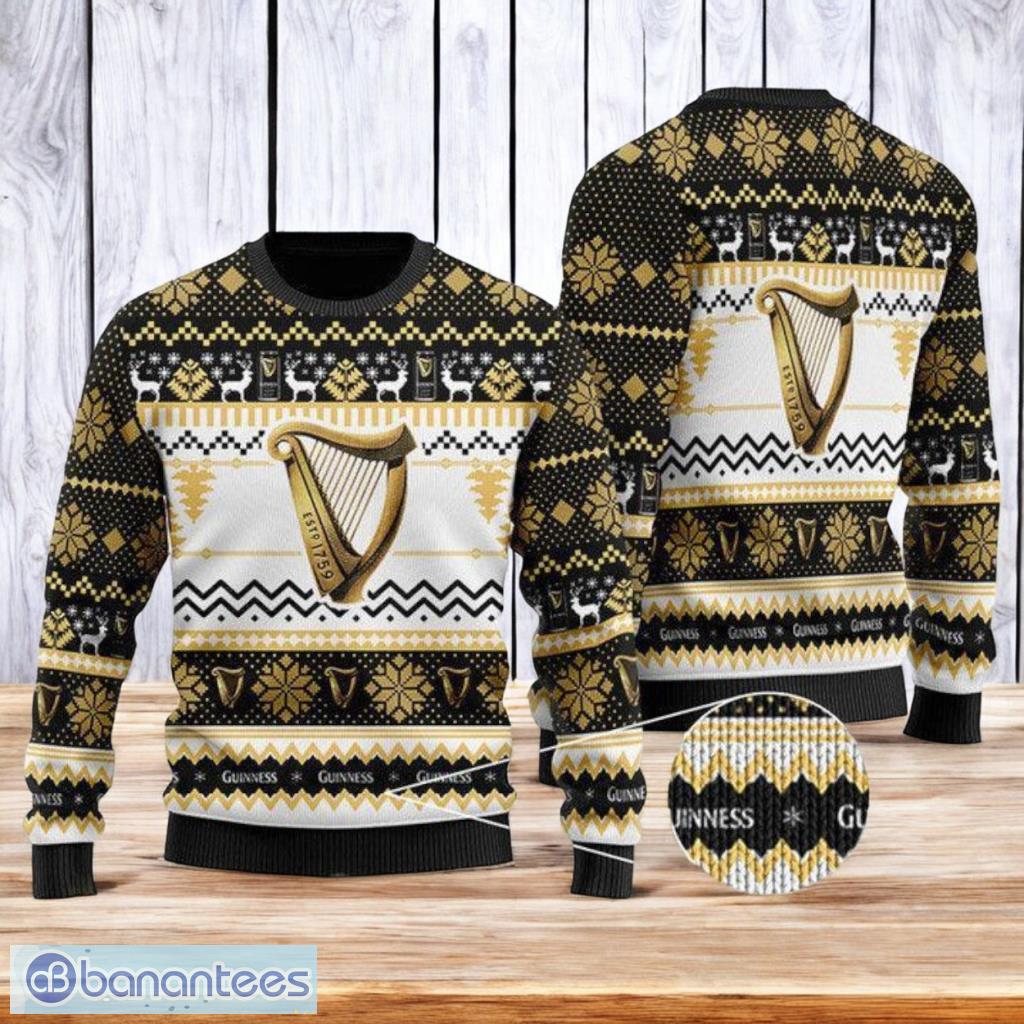 modern guinness christmas ugly sweater 3d best gift chistmas image Modern Guinness Christmas Ugly Sweater 3D Best Gift Chistmas Product Photo 1