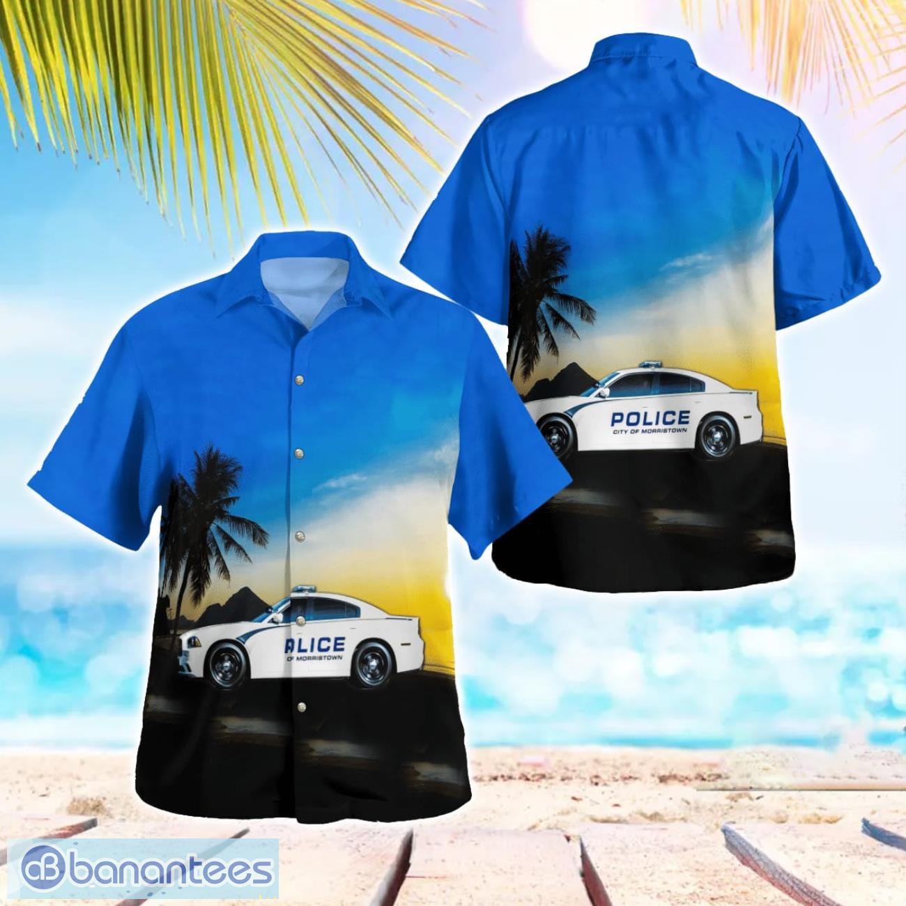 morristown police department morristown tennessee beach shirt for team image Morristown Police Department Morristown, Tennessee Beach Shirt For Team Product Photo 1