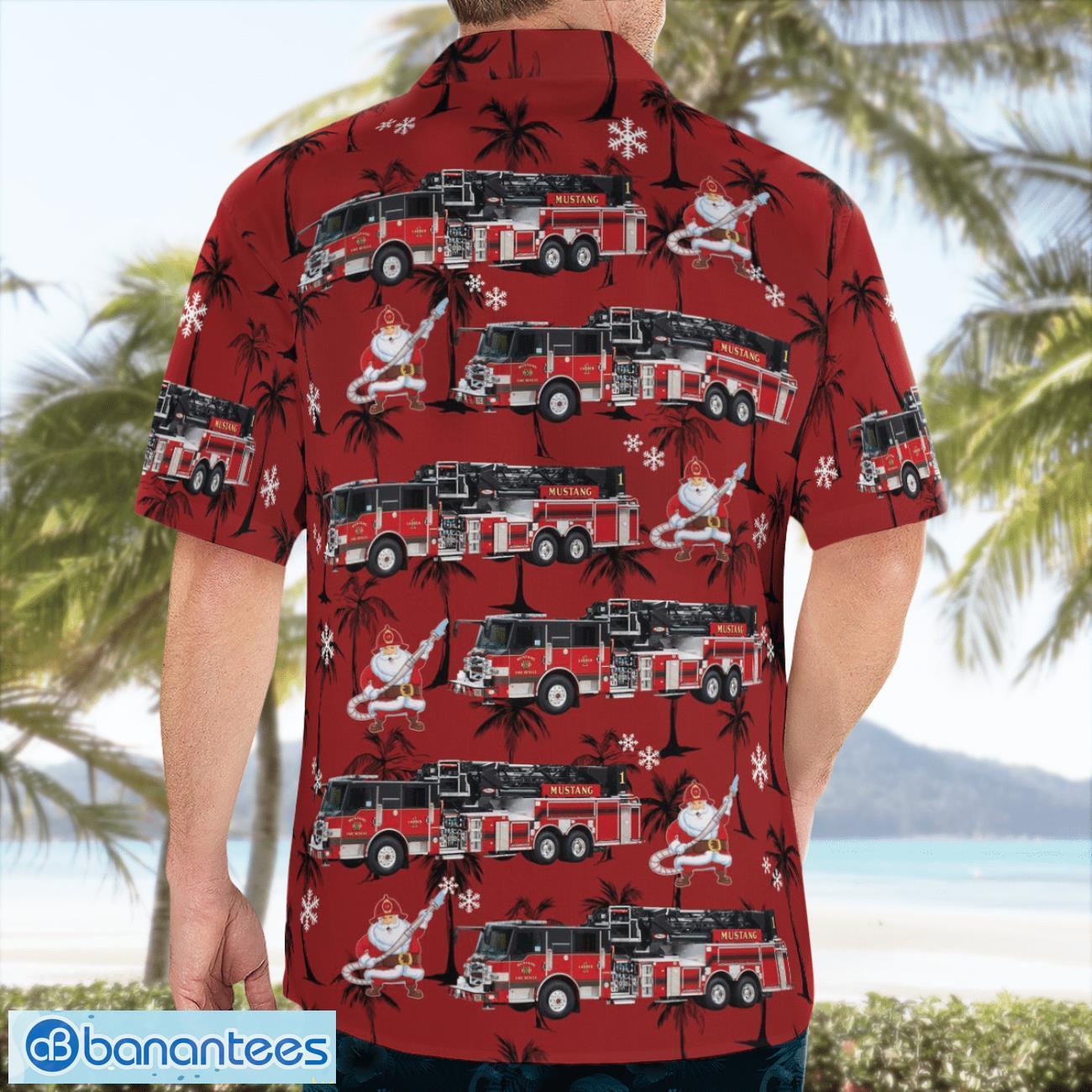 Mustang, Oklahoma, Mustang Fire Department Hawaiian Shirt Mustang, Oklahoma, Mustang Fire Department Hawaiian Shirt Product Photo 2