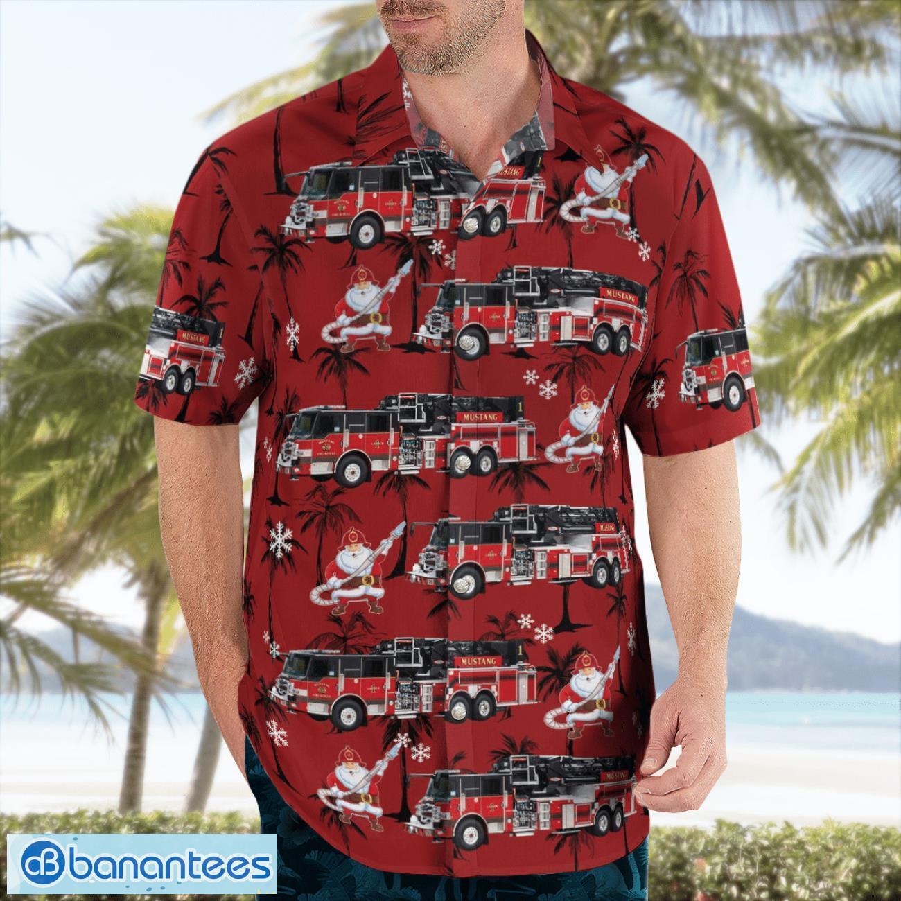 Mustang, Oklahoma, Mustang Fire Department Hawaiian Shirt Mustang, Oklahoma, Mustang Fire Department Hawaiian Shirt Product Photo 4