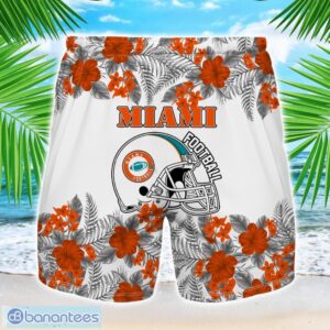 Miami Team Hawaiian And Shorts All Printed Beach Set For Fans Custom Name Product Photo 2