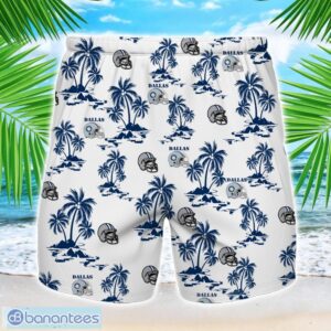 Coconut design Logo Dallas Team Hawaiian And Shorts All Printed Beach Set For Fans Custom Name Product Photo 2