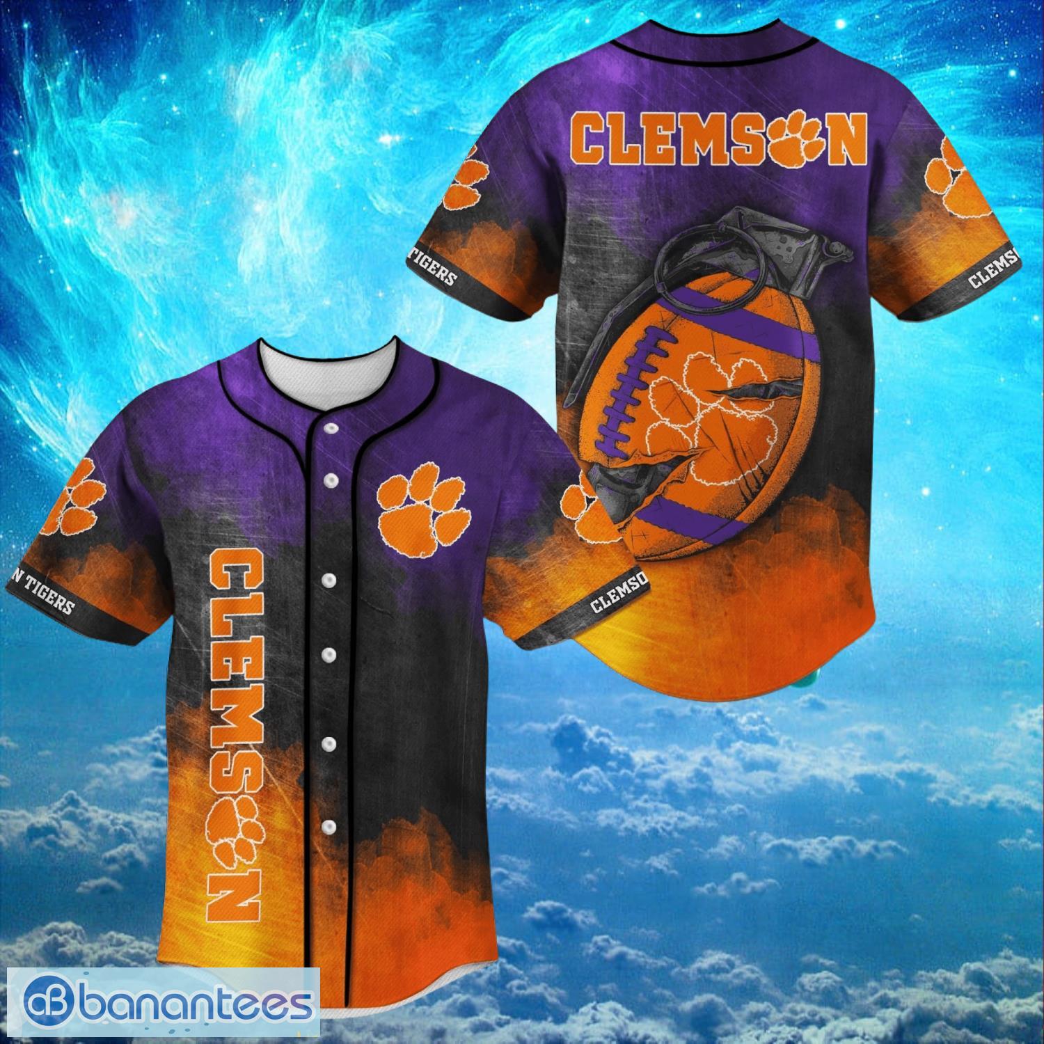 nacc clemson tigers logo design for fans baseball 3d shirt jersey shirt image NACC Clemson Tigers Logo Design For Fans Baseball 3D Shirt Jersey Shirt Product Photo 1