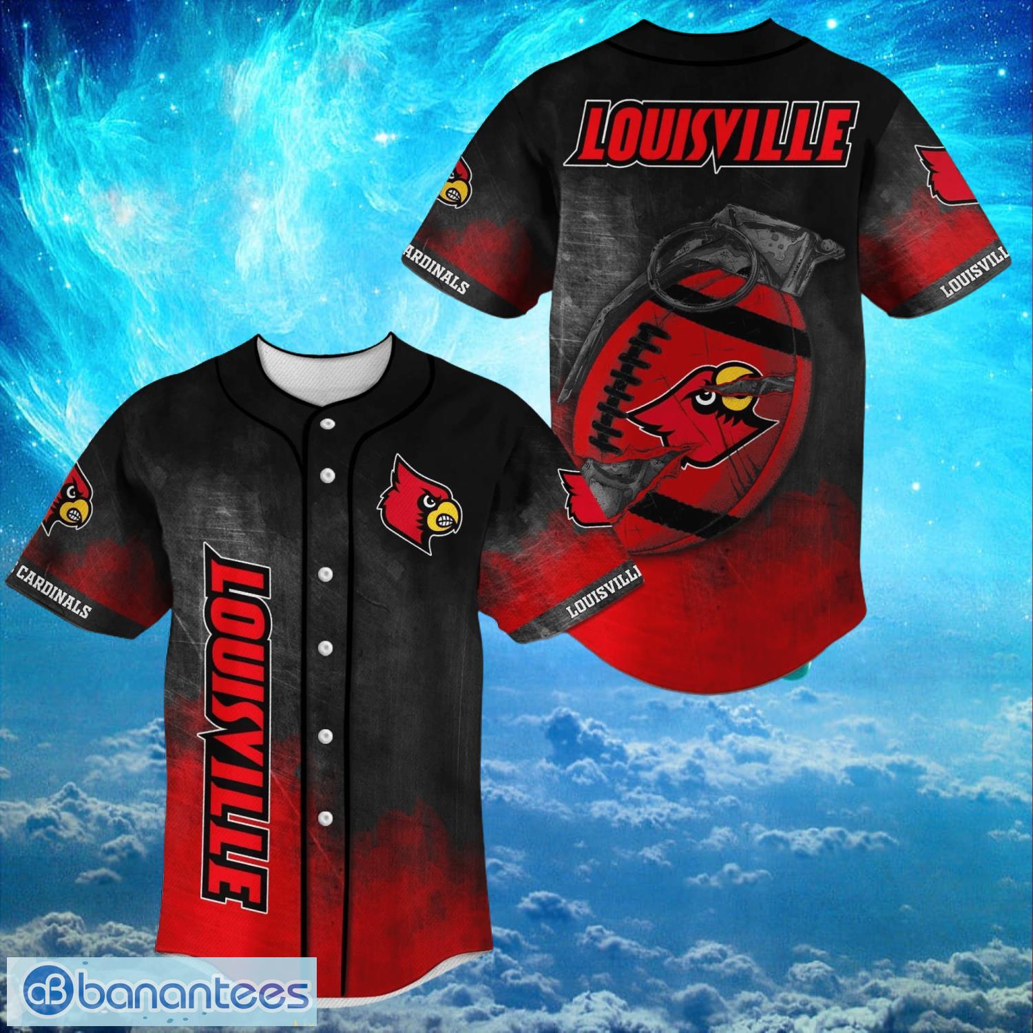 nacc louisville cardinals logo design for fans baseball 3d shirt jersey shirt image NACC Louisville Cardinals Logo Design For Fans Baseball 3D Shirt Jersey Shirt Product Photo 1