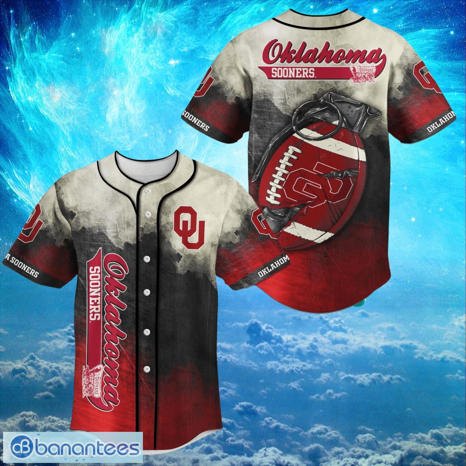 nacc oklahoma sooners logo design for fans baseball 3d shirt jersey shirt image NACC Oklahoma Sooners Logo Design For Fans Baseball 3D Shirt Jersey Shirt Product Photo 1