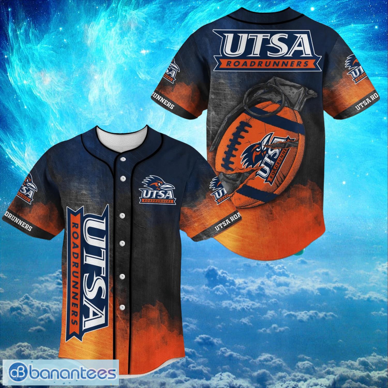 nacc utsa roadrunners logo design for fans baseball 3d shirt jersey shirt image NACC Utsa Roadrunners Logo Design For Fans Baseball 3D Shirt Jersey Shirt Product Photo 1