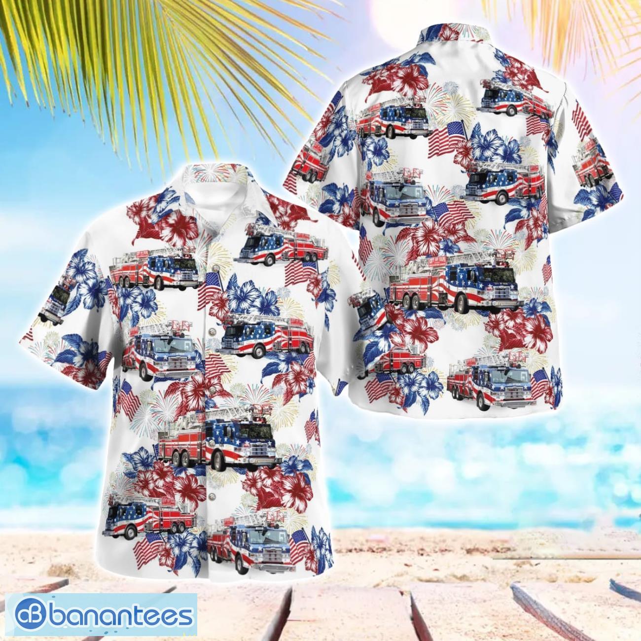 napa fire department 3d hawaiian shirt image Napa Fire Department 3D Hawaiian Shirt Product Photo 1