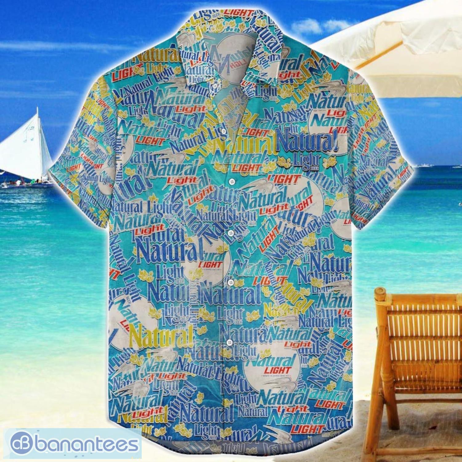 natural light aop beer logo hawaiian shirt summer gift for men and women image Natural Light AOP Beer Logo Hawaiian Shirt Summer Gift For Men And Women Product Photo 1