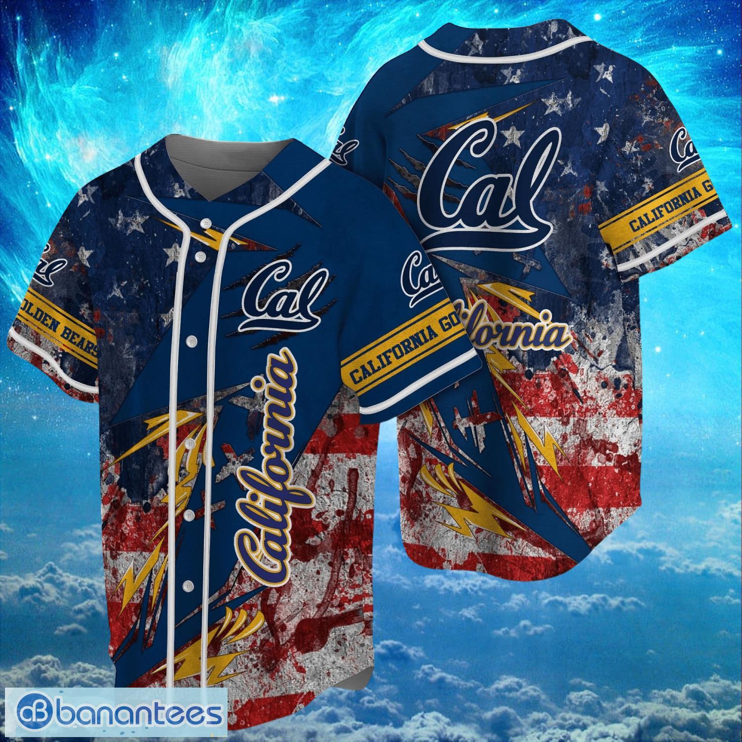 ncaa california golden bears logo design baseball jersay shirt full print image NCAA California Golden Bears Logo Design Baseball Jersay Shirt Full Print Product Photo 1