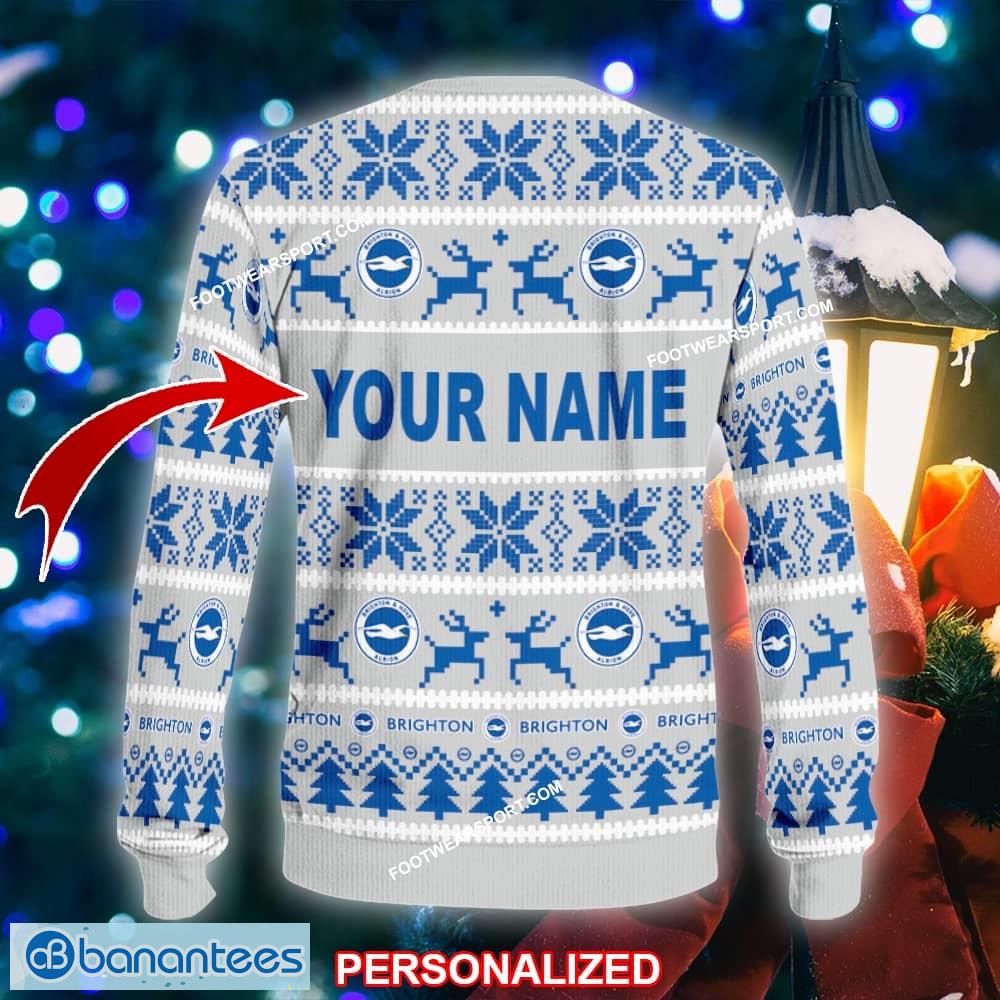 new crochet brighton hove albion ugly xmas sweater gift for men and women 1 image NEW Crochet Brighton & Hove Albion Ugly Xmas Sweater Gift For Men And Women - EPL Brighton & Hove Albion Ugly Christmas Sweater For Men And Women Photo 2