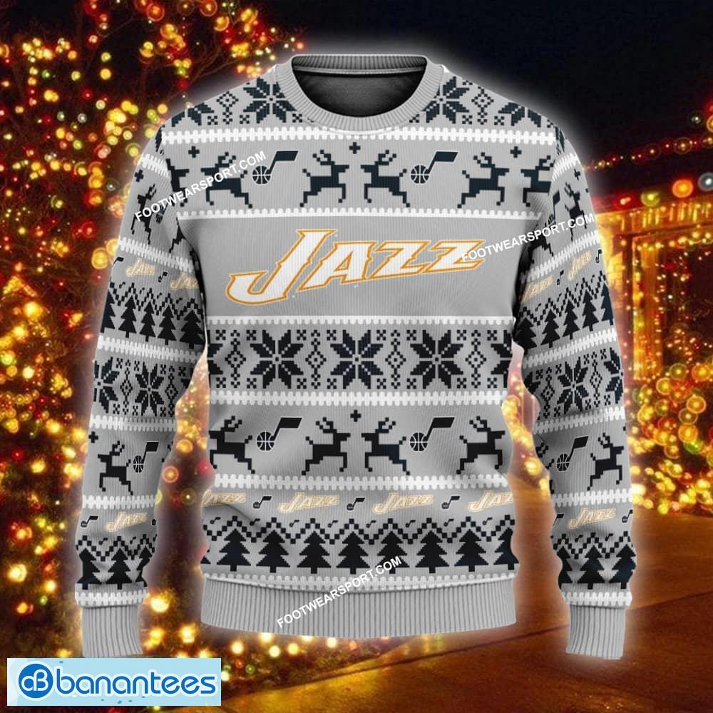 new eggnog utah jazz knitted christmas sweater gift for adult custom name image NEW Eggnog Utah Jazz Knitted Christmas Sweater Gift For Adult Custom Name - NBA Utah Jazz Ugly Christmas Sweater For Men And Women Photo 1