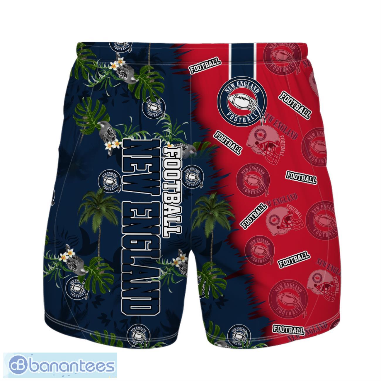 new england football team hawaiian shirt and shorts custom name number tropical style hawaiian shirt 1 image New England Football Team Hawaiian Shirt And Shorts Custom Name Number Tropical Style Hawaiian Shirt Product Photo 2
