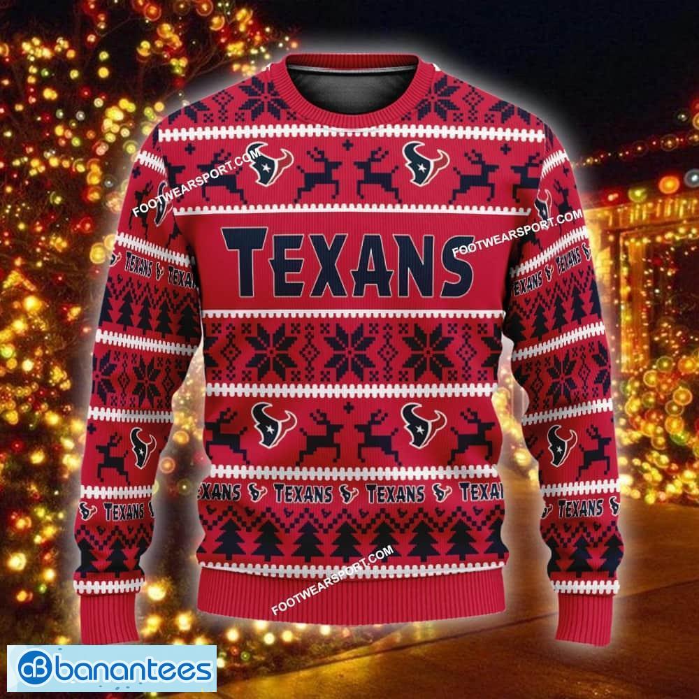 new festoon houston texans ugly christmas sweater gift for men and women custom name image NEW Festoon Houston Texans Ugly Christmas Sweater Gift For Men And Women Custom Name - NFL Houston Texans Ugly Christmas Sweater For Men And Women Photo 1