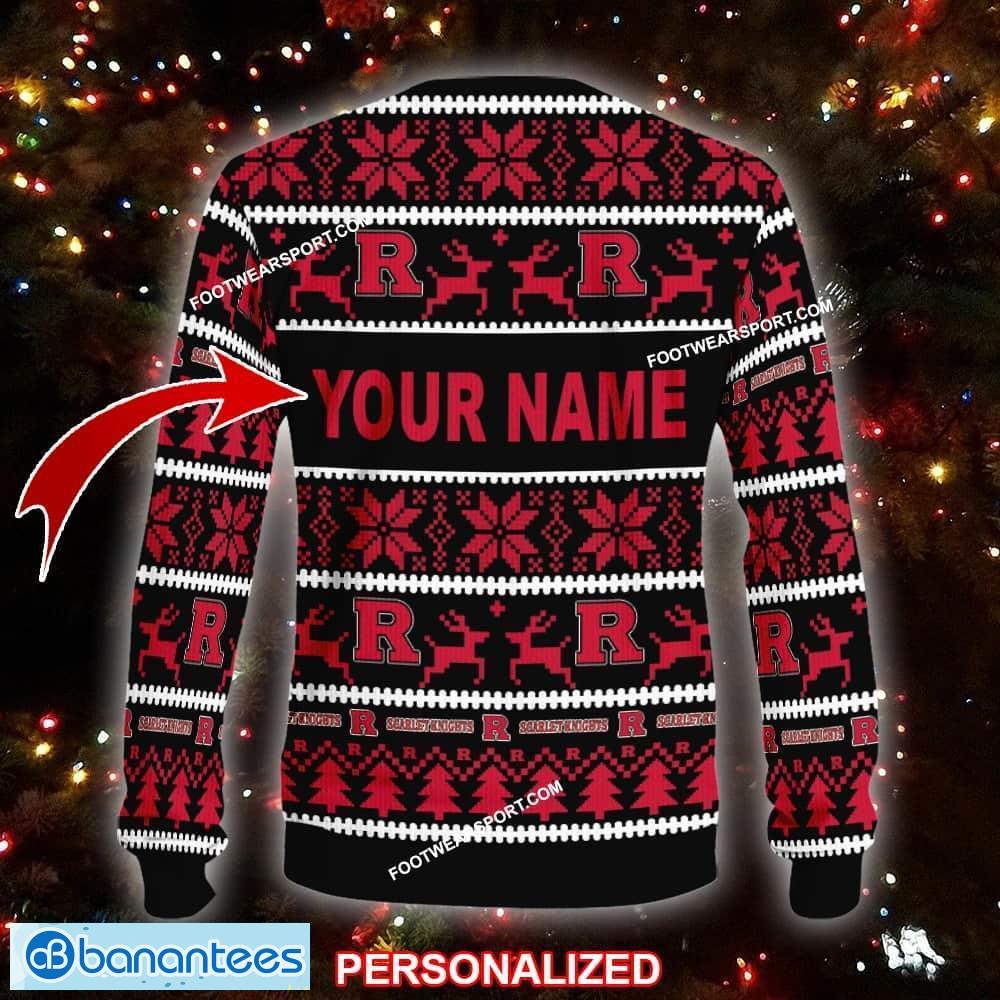 new frostbite rutgers scarlet knights ugly xmas sweater gift for adult custom name 1 image NEW Frostbite Rutgers Scarlet Knights Ugly Xmas Sweater Gift For Adult Custom Name - NCAA Rutgers Scarlet Knights Ugly Christmas Sweater For Men And Women Photo 2