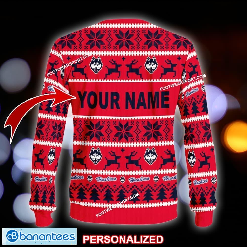 new hymn connecticut huskies knitted xmas sweater aop gift holidays custom name 1 image NEW Hymn Connecticut Huskies Knitted Xmas Sweater AOP Gift Holidays Custom Name - NCAA Connecticut Huskies Ugly Christmas Sweater For Men And Women Photo 2
