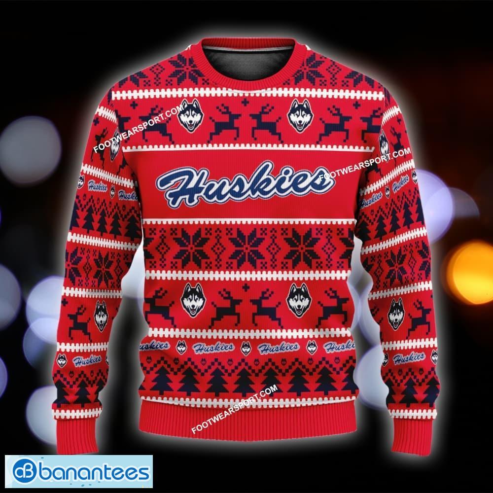 new hymn connecticut huskies knitted xmas sweater aop gift holidays custom name image NEW Hymn Connecticut Huskies Knitted Xmas Sweater AOP Gift Holidays Custom Name - NCAA Connecticut Huskies Ugly Christmas Sweater For Men And Women Photo 1