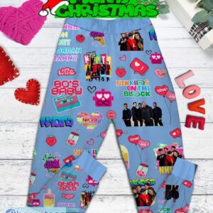 New Kids On The Block My Valentine Fleece Pajamas Set For Christmas - New Kids On The Block My Valentine Fleece Pajamas Set-2