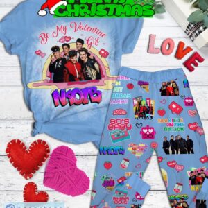 New Kids On The Block My Valentine Fleece Pajamas Set For Christmas - New Kids On The Block My Valentine Fleece Pajamas Set-1