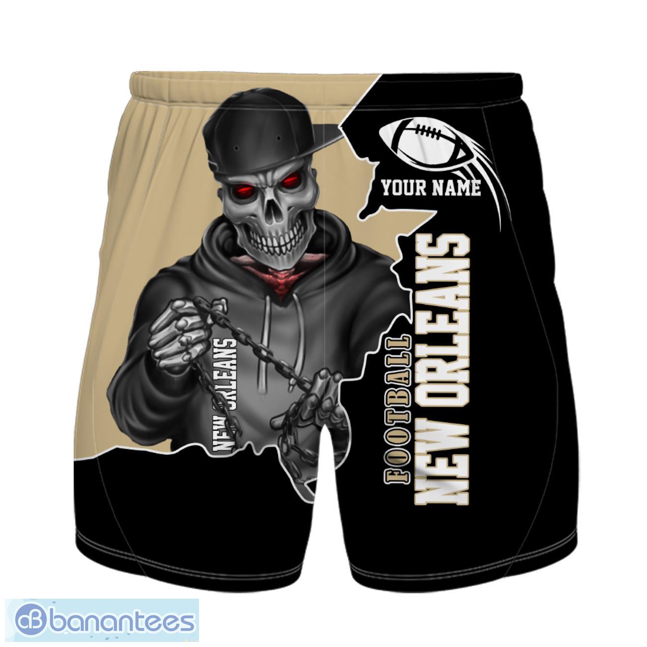 new orleans football team hawaiian shirt and shorts personalized name and number for fans 1 image New Orleans Football Team Hawaiian Shirt And Shorts Personalized Name And Number For Fans Product Photo 2