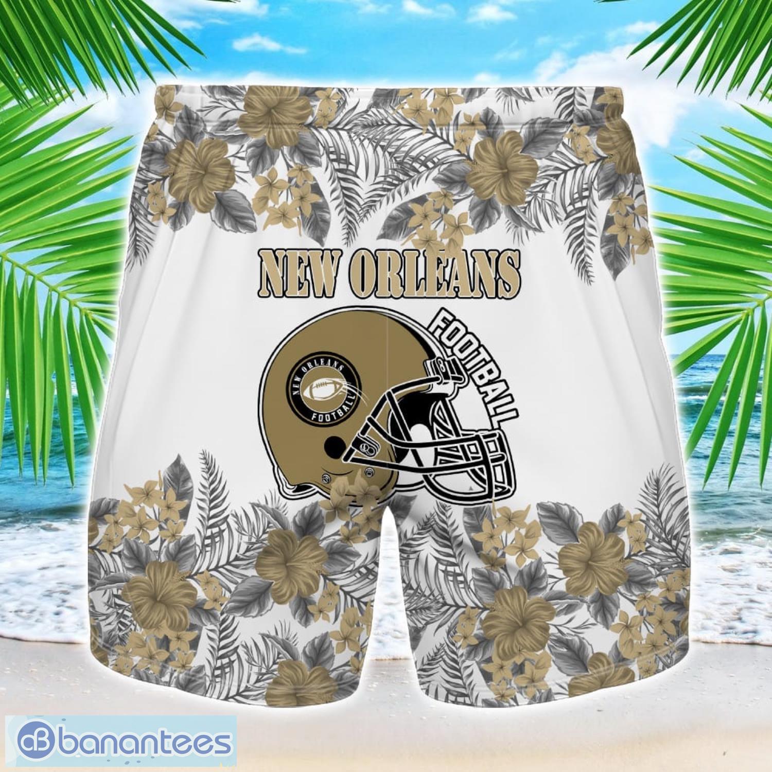 new orleans team hawaiian and shorts all printed beach set for fans custom name 1 image New Orleans Team Hawaiian And Shorts All Printed Beach Set For Fans Custom Name Product Photo 2