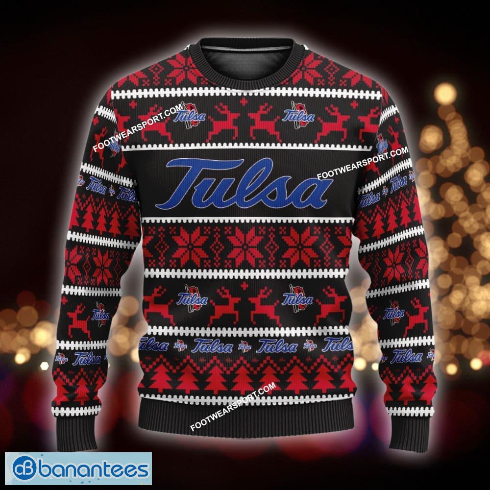 new presents tulsa golden hurricane ugly christmas sweater gift for men and women custom name image NEW Presents Tulsa Golden Hurricane Ugly Christmas Sweater Gift For Men And Women Custom Name - NCAA Tulsa Golden Hurricane Ugly Christmas Sweater For Men And Women Photo 1