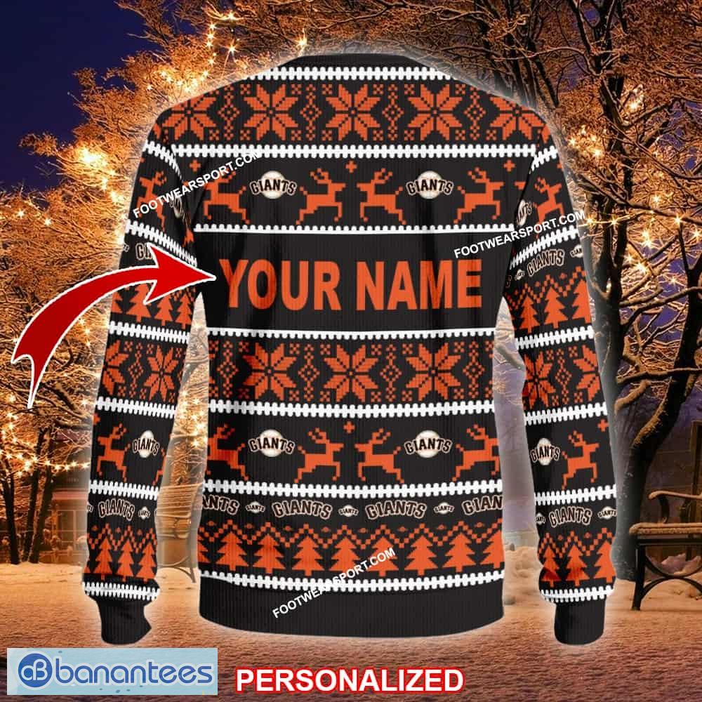 new retail san francisco giants ugly christmas sweater gift for men and women custom name 1 image NEW Retail San Francisco Giants Ugly Christmas Sweater Gift For Men And Women Custom Name - MLB San Francisco Giants Ugly Christmas Sweater For Men And Women Photo 2