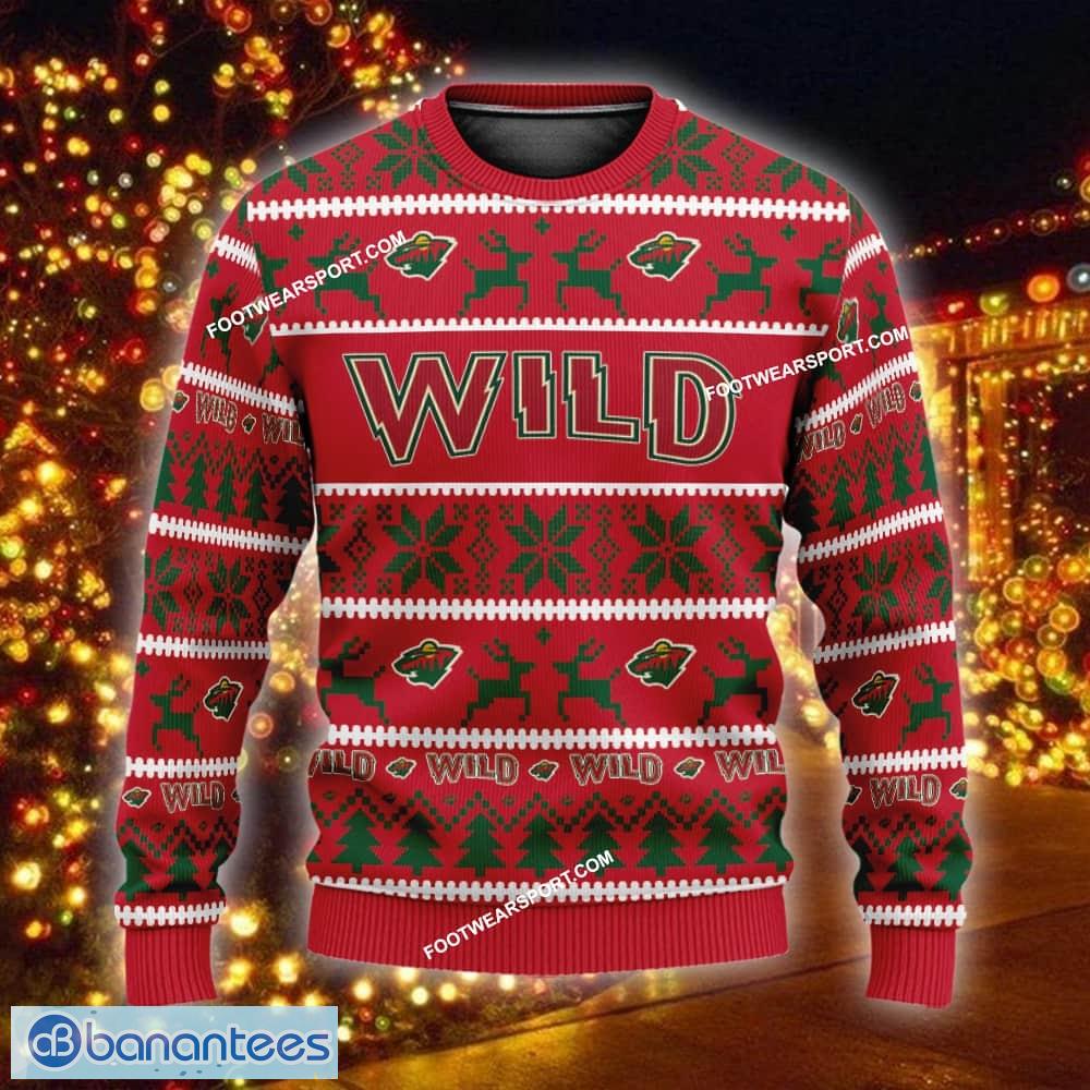 new seasonal minnesota wild knitted christmas sweater gift for adult custom name image NEW Seasonal Minnesota Wild Knitted Christmas Sweater Gift For Adult Custom Name - NHL Minnesota Wild Ugly Christmas Sweater For Men And Women Photo 1