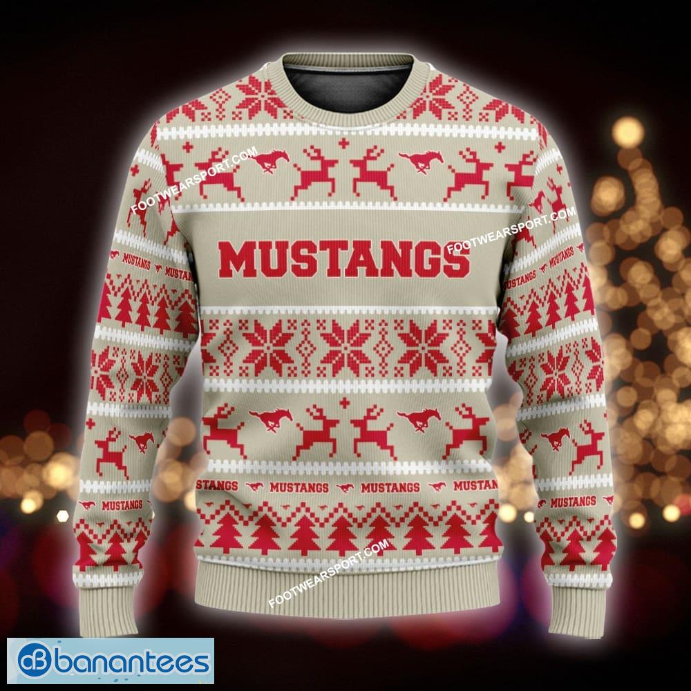 new snowball smu mustangs knitted christmas sweater gift for adult custom name image NEW Snowball SMU Mustangs Knitted Christmas Sweater Gift For Adult Custom Name - NCAA SMU Mustangs Ugly Christmas Sweater For Men And Women Photo 1