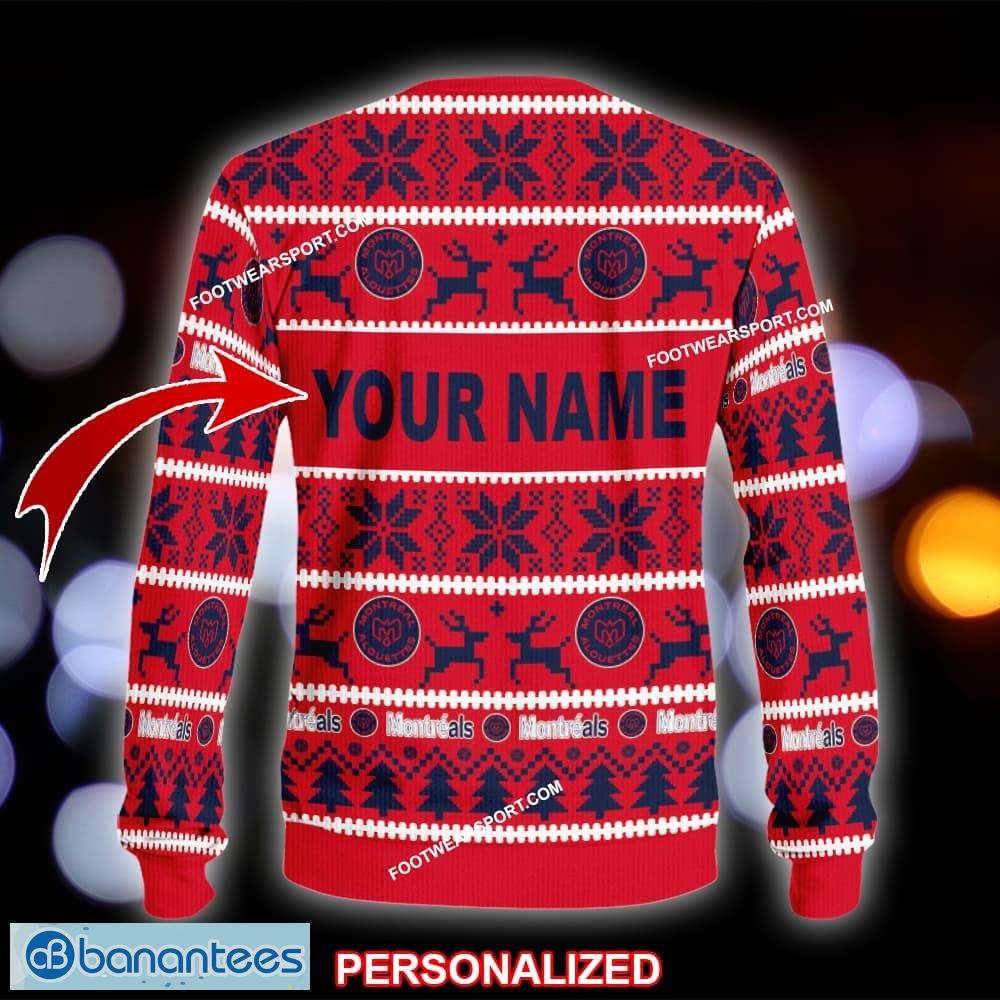 new snowfall montreal alouettes ugly christmas 3d sweater gift for adult custom name 1 image NEW Snowfall Montreal Alouettes Ugly Christmas 3D Sweater Gift For Adult Custom Name - CFL Montreal Alouettes Ugly Christmas Sweater For Men And Women Photo 2