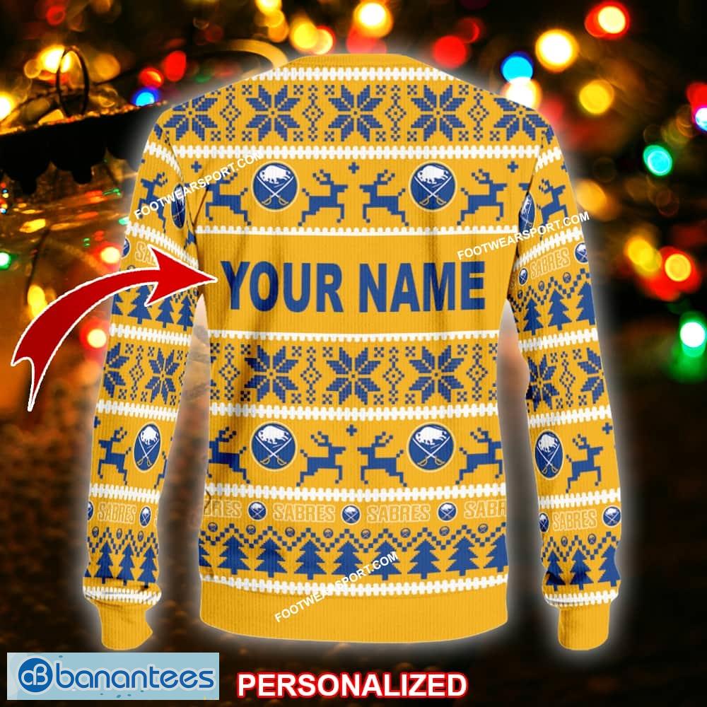new snowflake buffalo sabres ugly christmas sweater gift for men and women custom name 1 image NEW Snowflake Buffalo Sabres Ugly Christmas Sweater Gift For Men And Women Custom Name - NHL Buffalo Sabres Ugly Christmas Sweater For Men And Women Photo 2