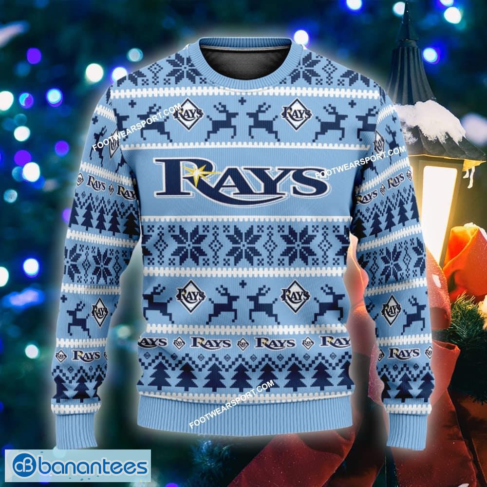 new snowflake tampa bay rays ugly christmas 3d sweater gift for adult custom name image NEW Snowflake Tampa Bay Rays Ugly Christmas 3D Sweater Gift For Adult Custom Name - MLB Tampa Bay Rays Ugly Christmas Sweater For Men And Women Photo 1