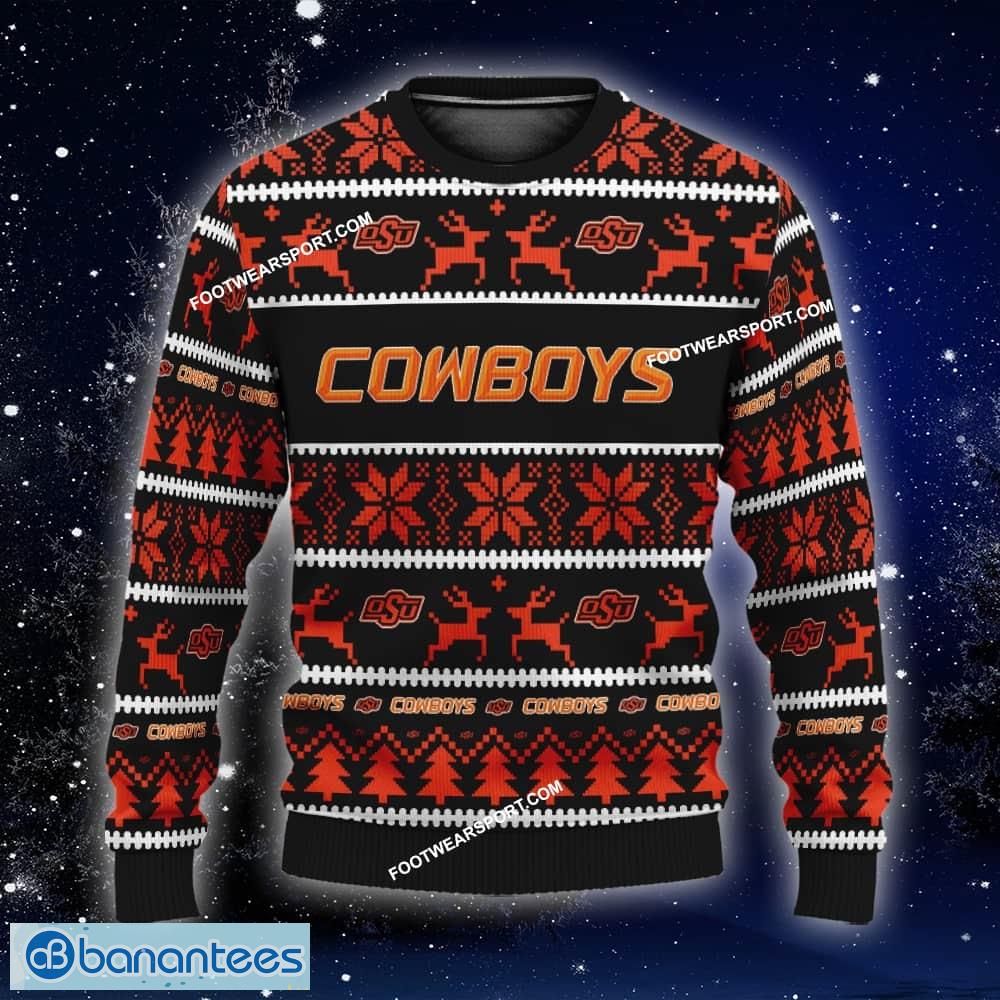 new snowplow oklahoma state cowboys ugly christmas sweater gift holidays custom name image NEW Snowplow Oklahoma State Cowboys Ugly Christmas Sweater Gift Holidays Custom Name - NCAA Oklahoma State Cowboys Ugly Christmas Sweater For Men And Women Photo 1