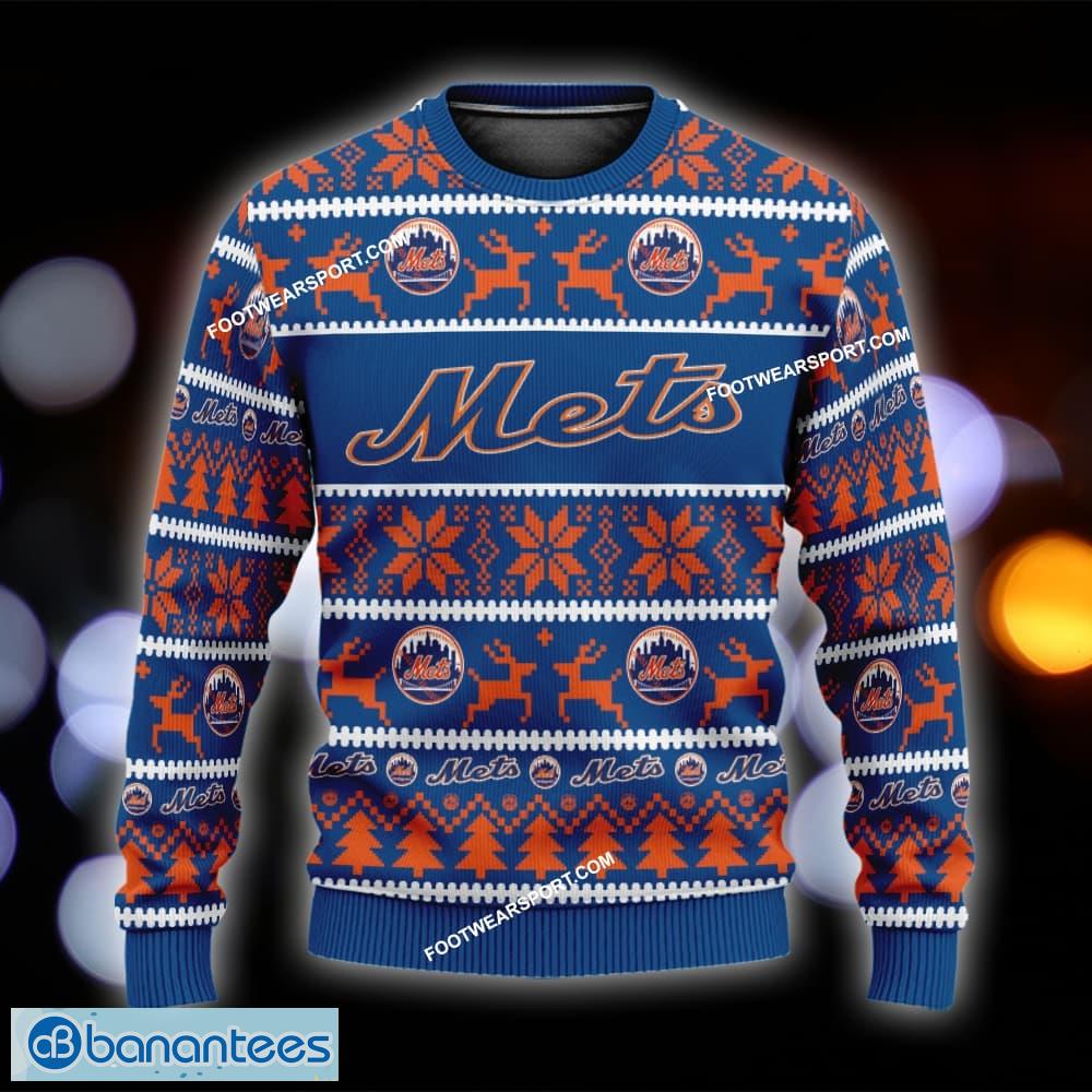 new soft new york mets ugly christmas sweater gift holidays custom name image NEW Soft New York Mets Ugly Christmas Sweater Gift Holidays Custom Name - MLB New York Mets Ugly Christmas Sweater For Men And Women Photo 1