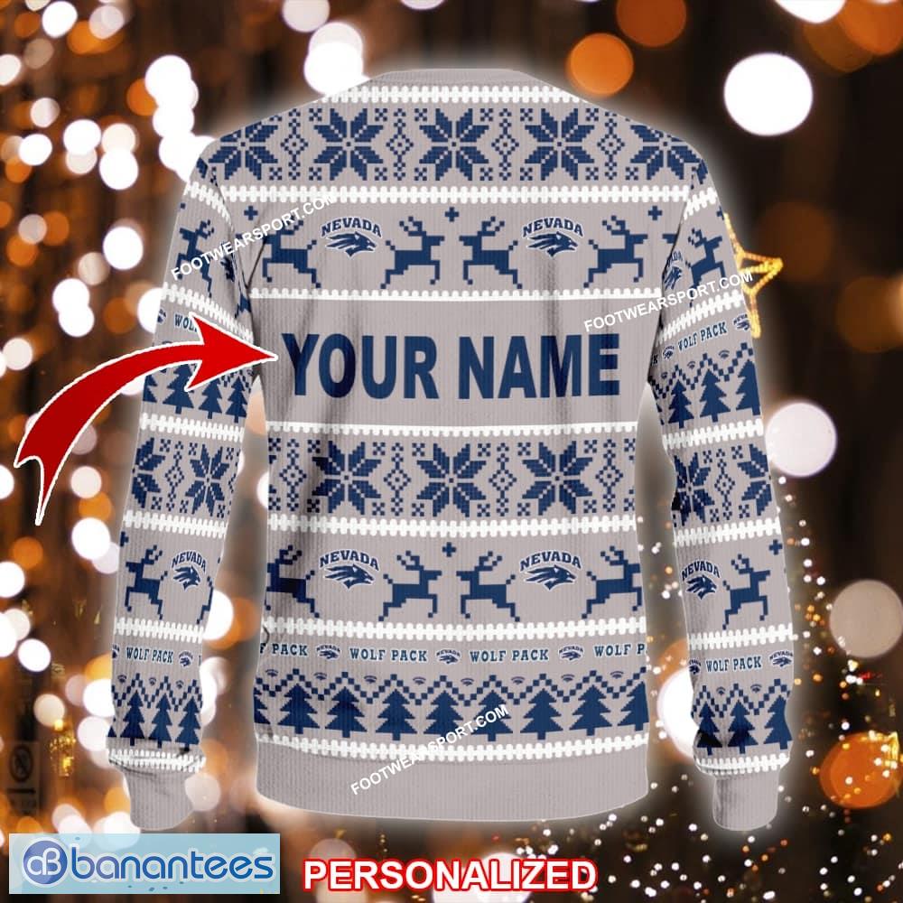 new soup nevada wolf pack knitted xmas sweater gift for adult custom name 1 image NEW Soup Nevada Wolf Pack Knitted Xmas Sweater Gift For Adult Custom Name - NCAA Nevada Wolf Pack Ugly Christmas Sweater For Men And Women Photo 2