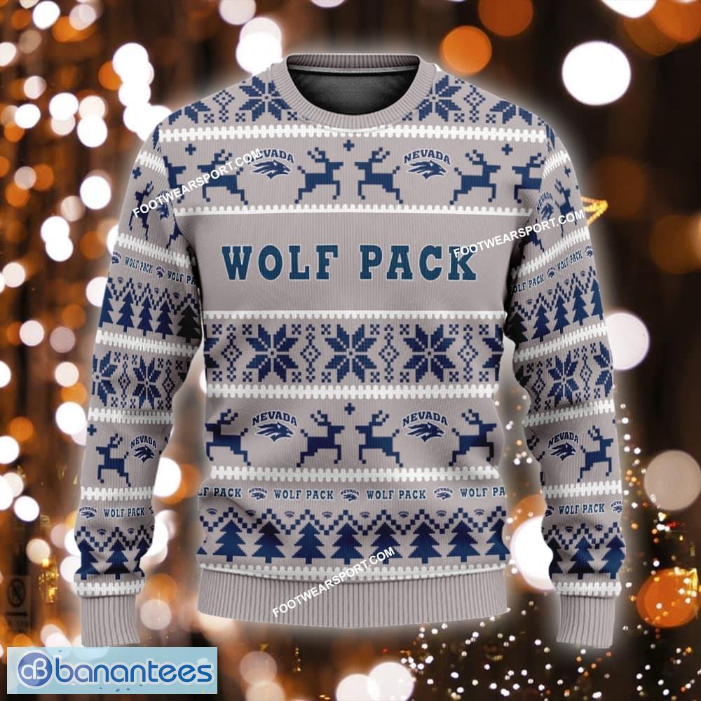 new soup nevada wolf pack knitted xmas sweater gift for adult custom name image NEW Soup Nevada Wolf Pack Knitted Xmas Sweater Gift For Adult Custom Name - NCAA Nevada Wolf Pack Ugly Christmas Sweater For Men And Women Photo 1
