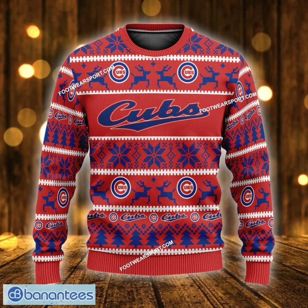 new special chicago cubs knitted christmas sweater gift for men and women custom name image NEW Special Chicago Cubs Knitted Christmas Sweater Gift For Men And Women Custom Name - MLB Chicago Cubs Ugly Christmas Sweater For Men And Women Photo 1
