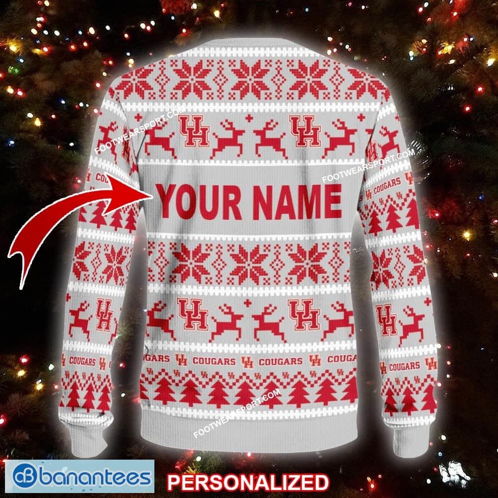 new stable houston cougars ugly christmas sweater gift for men and women custom name 1 image NEW Stable Houston Cougars Ugly Christmas Sweater Gift For Men And Women Custom Name - NCAA Houston Cougars Ugly Christmas Sweater For Men And Women Photo 2